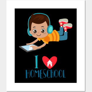 I Love Homeschool - Back to School - Boy Posters and Art